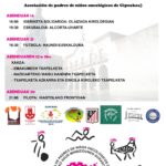 Cartel de eventos solidarios en Elgoibar a favor de Aspanogi