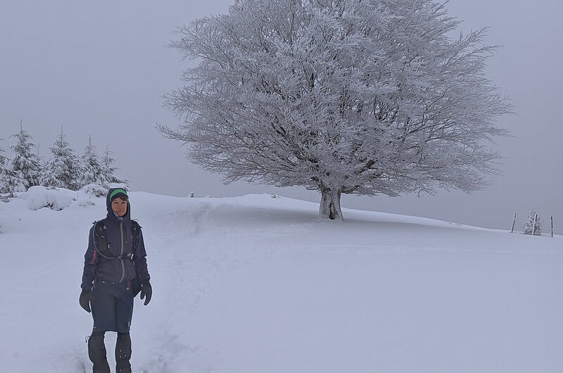 Aprovechando la nieve en Elgoibar. Enero 2021